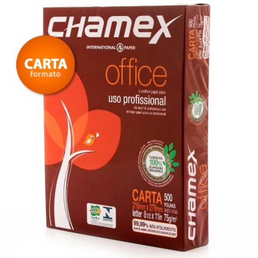 Resma Papel Chamex Office Carta500fls75g Refchamex 8039